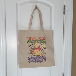 Disney Tan Winnie the Pooh Halloween theme Tote Bag